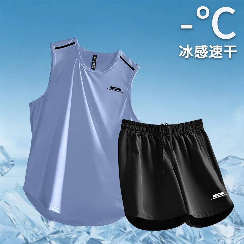 Sports Equipment For Running - Ice Silk Running Sports Suit Men's