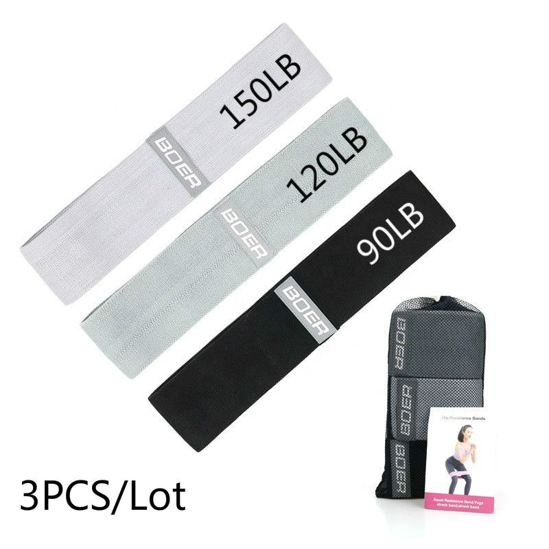 Sports Equipment Images - 3PCS Women Men Fabric Resistance Bands