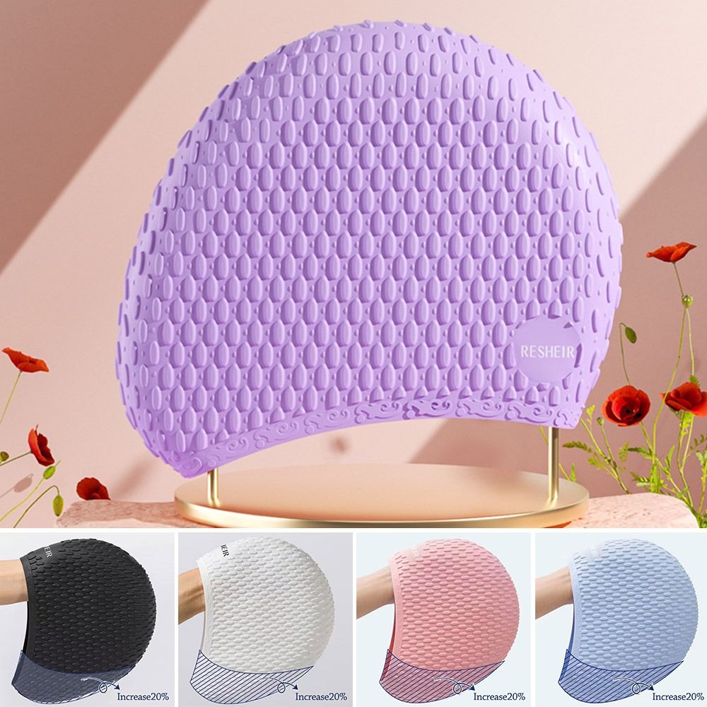 Swim Cap Silicone - Elastic Summer Swimming Cap Waterproof Comfortable