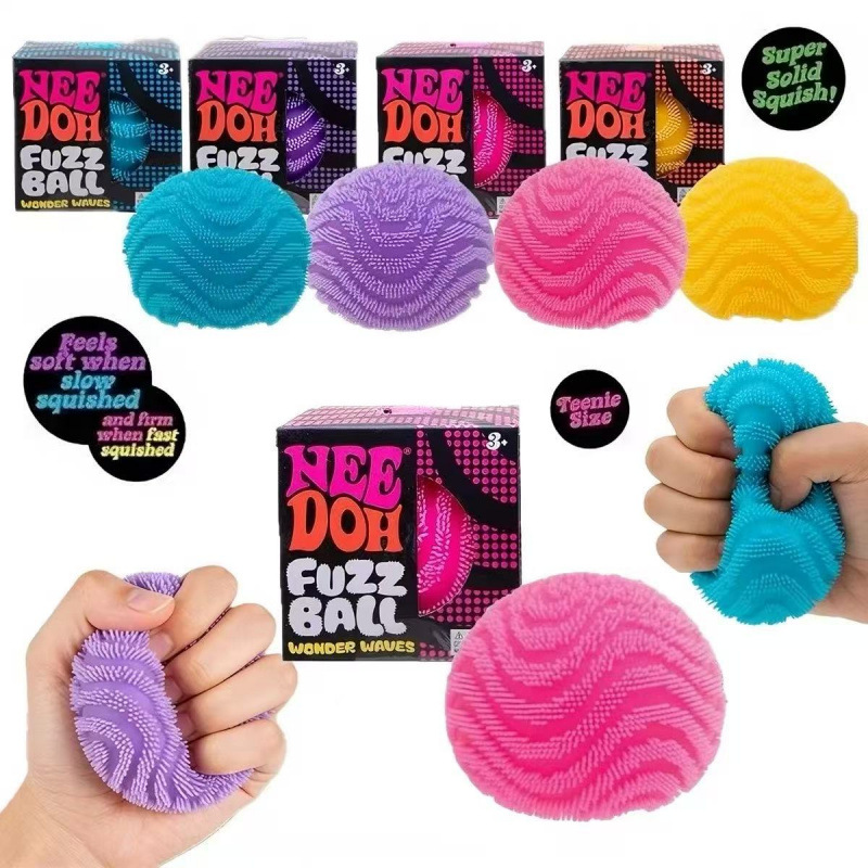 Spike Ball Game - Needoh Squishy Wave Ball Smiley Face