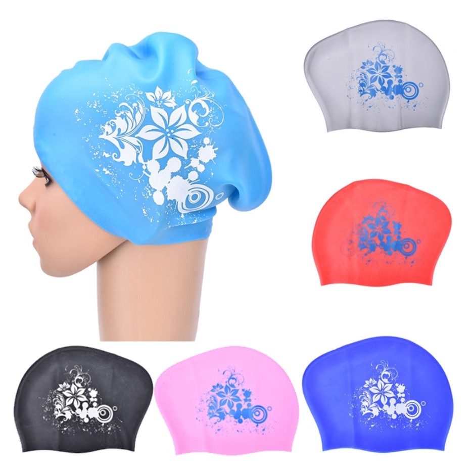 Swim Cap Silicone - Silicone Swimming Cap for Long Hair