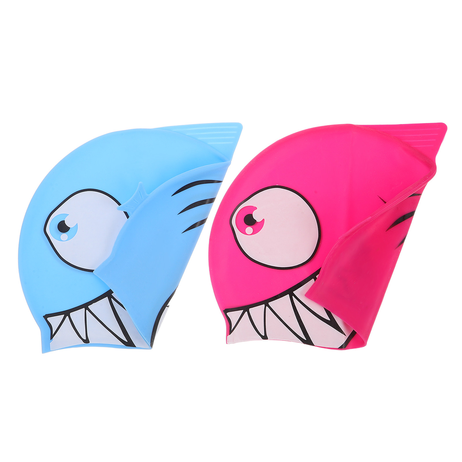 Swim Cap Silicone - 2Pcs Children Silicone Swim Caps Cartoon