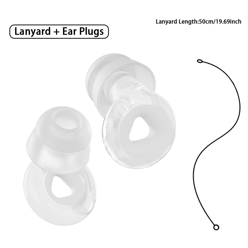 Swim Cap Silicone - Silicone Swimming Earplugs with Lanyard Waterproof