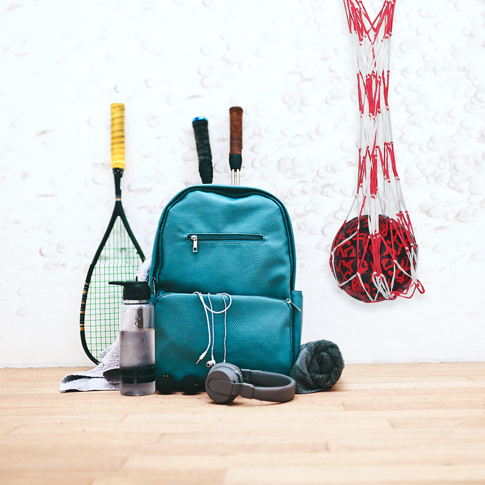 Sports Equipment Storage - Mesh Ball Carrying Storage Bag Basketball
