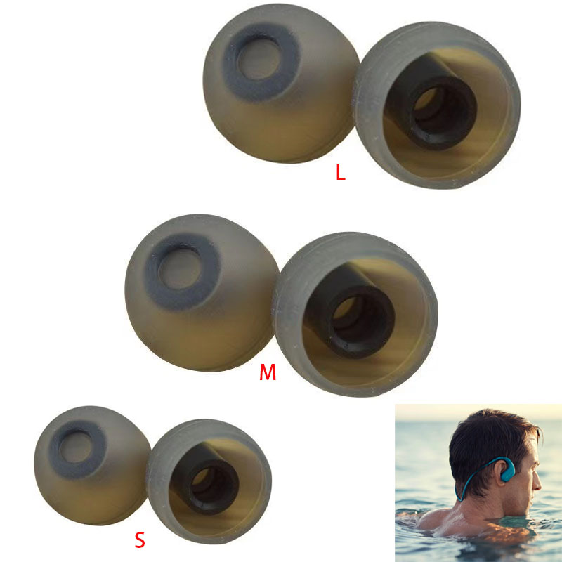Swim Cap Silicone - 3 Pair Waterproof Ear Tips For