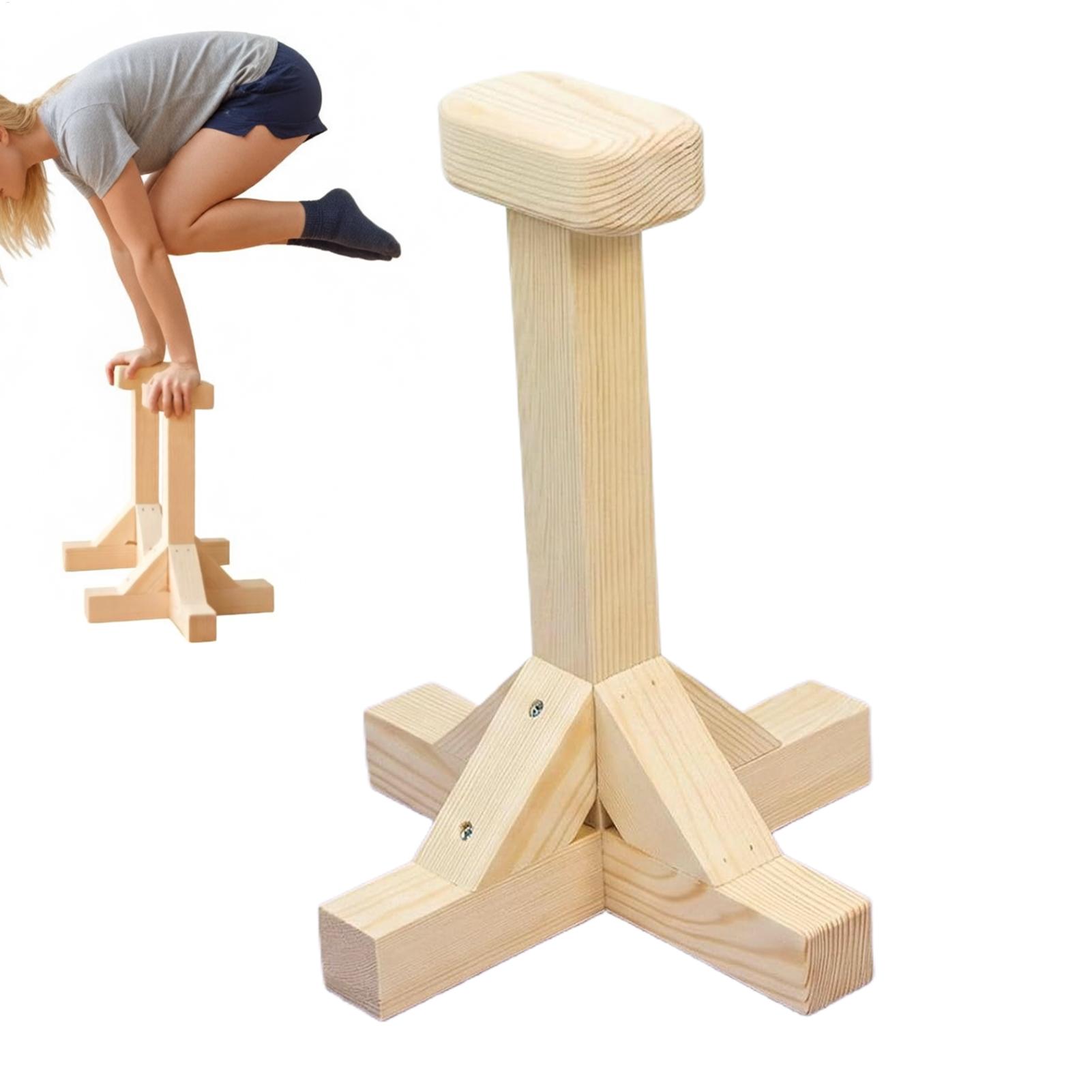 Sports Equipment Images - Handstand Bar Wooden Ergonomic Strength Training