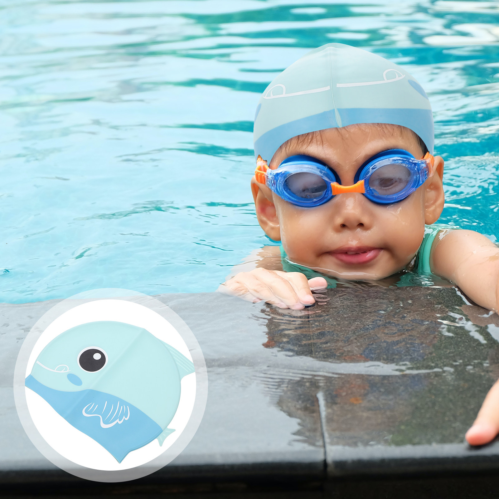 Swim Cap Silicone - Silicone Swim Cap Cartoon Kids Hat