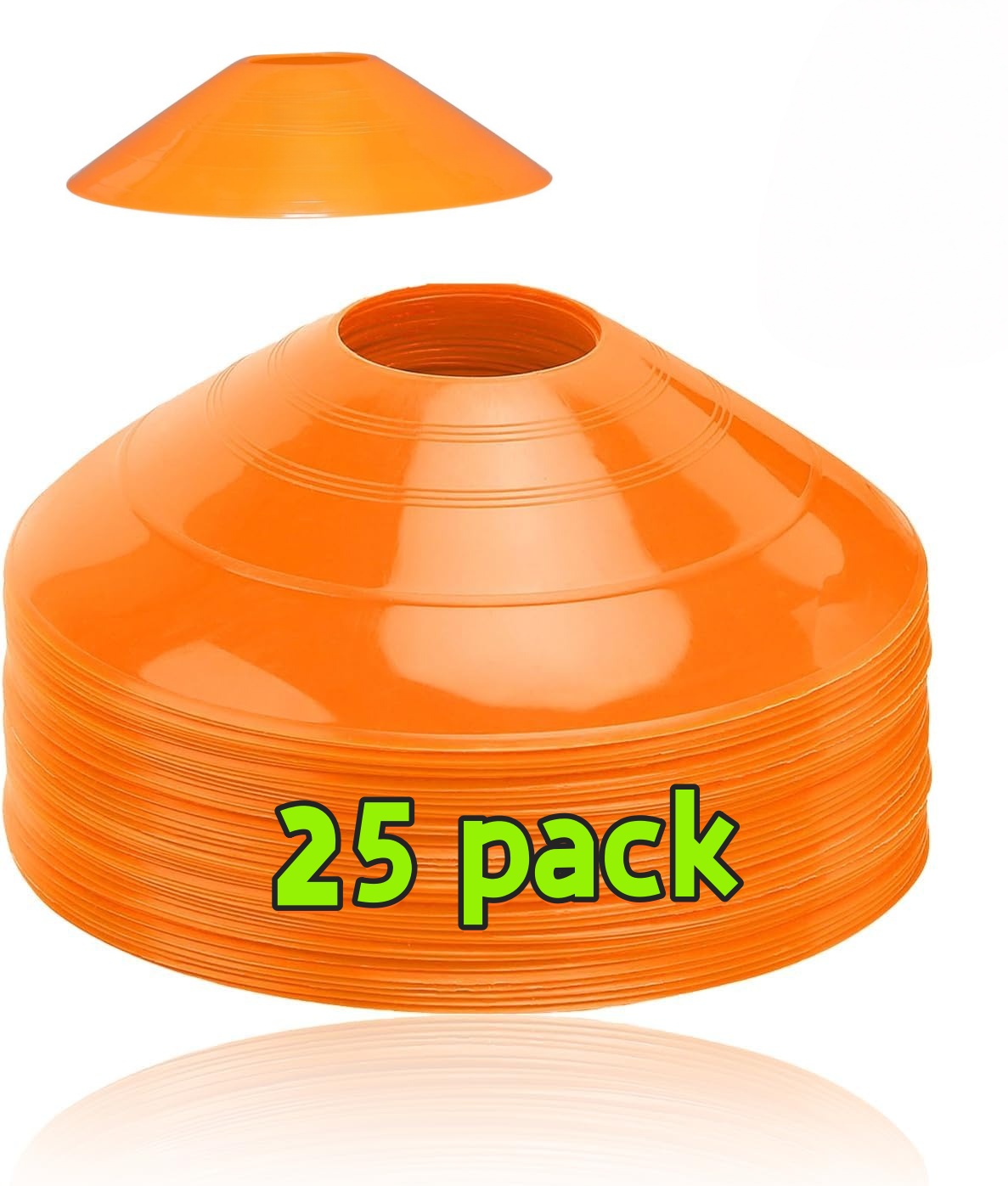 Sports Equipment Training - 25 Pack football cone plate football