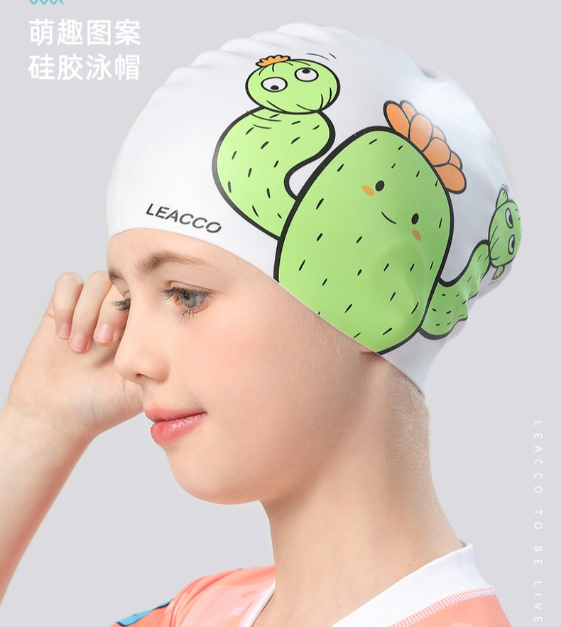 Swim Cap Silicone - Waterproof Silicone Swim Cap for Kid