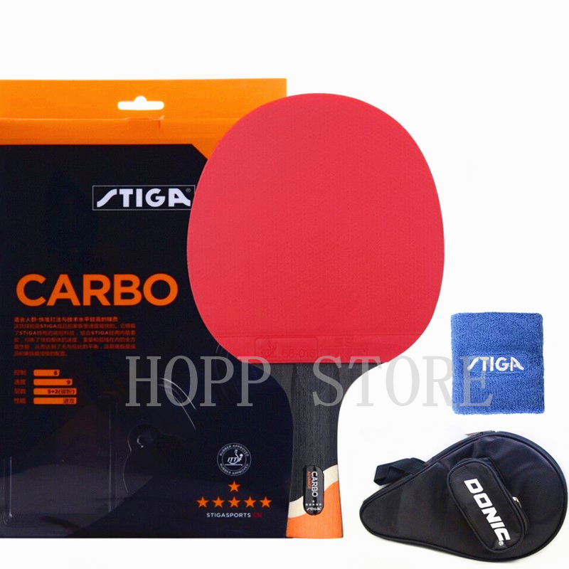 Badminton Racket Carbon - STIGA 6 Star Racket Offensive Professional