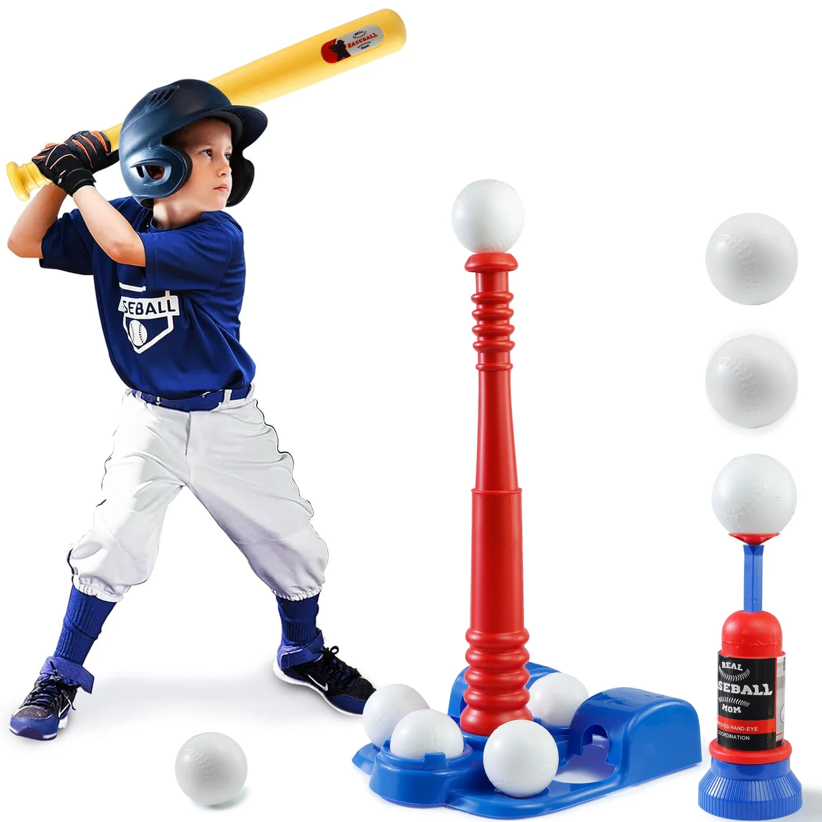 MQUDUO 2-in-1 Baseball Batting - Sports Equipment For Boys 评论和价格