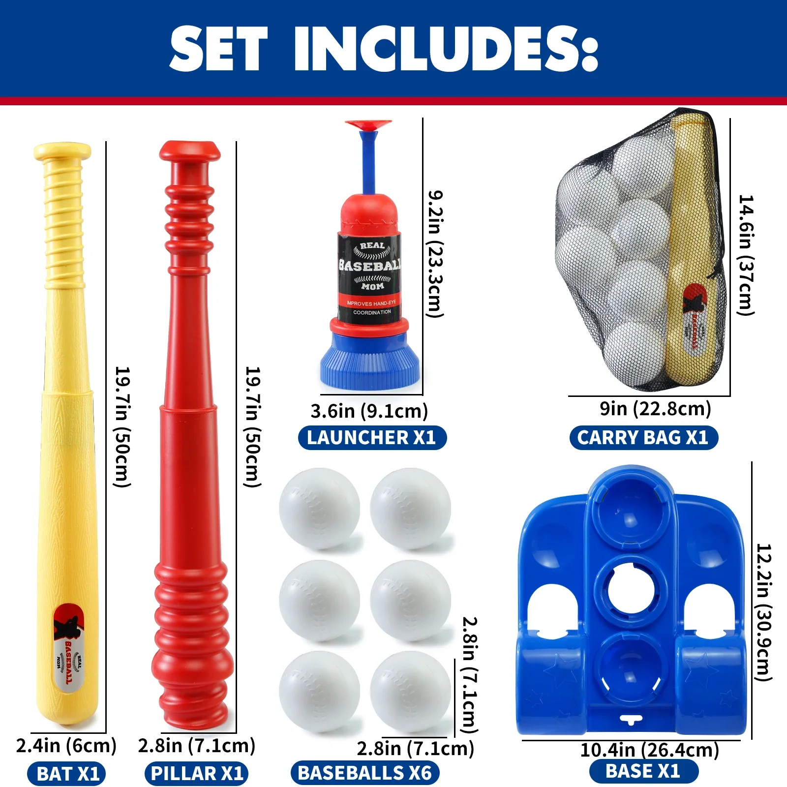 MQUDUO 2-in-1 Baseball Batting - Sports Equipment For Boys 评论和价格