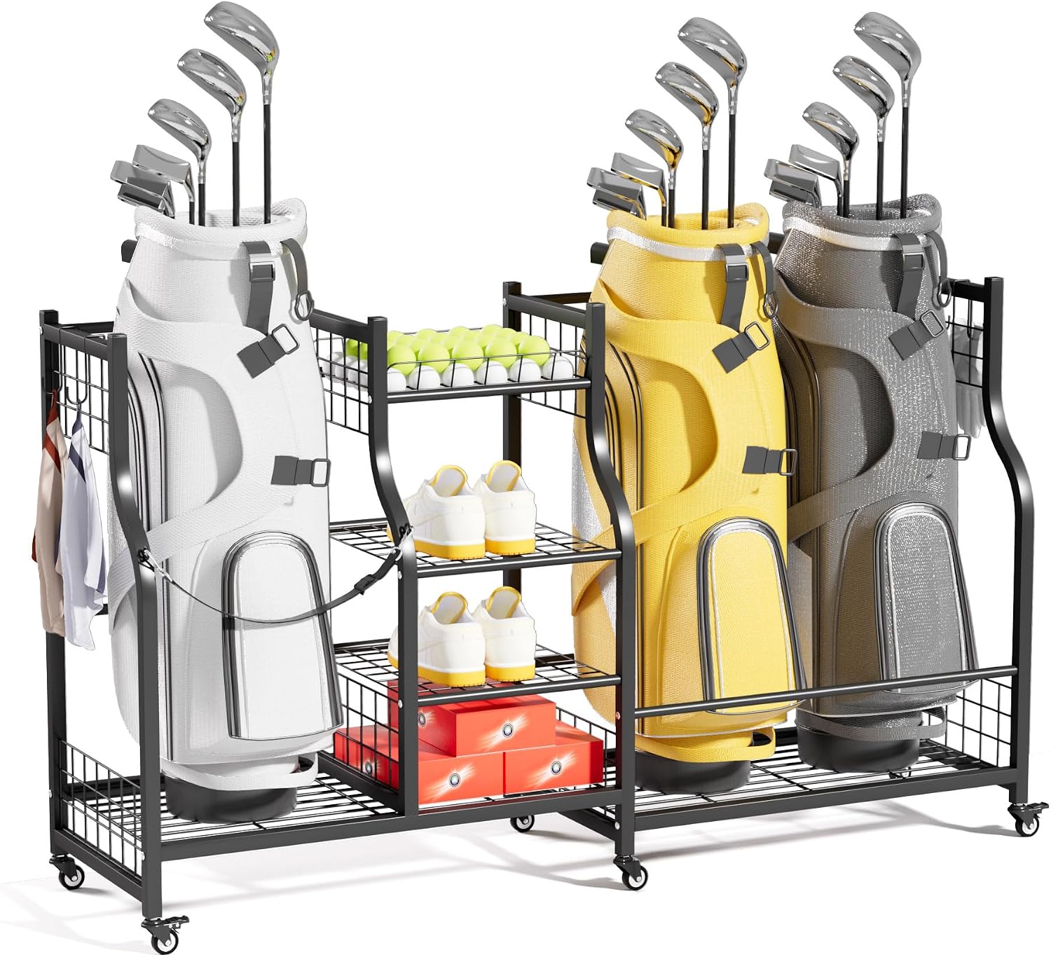 Golf Bag Storage Rack Organize - Sports Equipment Garage Storage 评论和价格