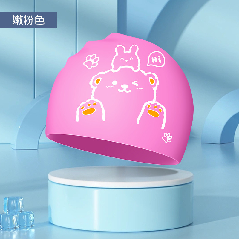 Kids Boys Girls Swim Cap High  - Swim Cap Silicone 评论和价格
