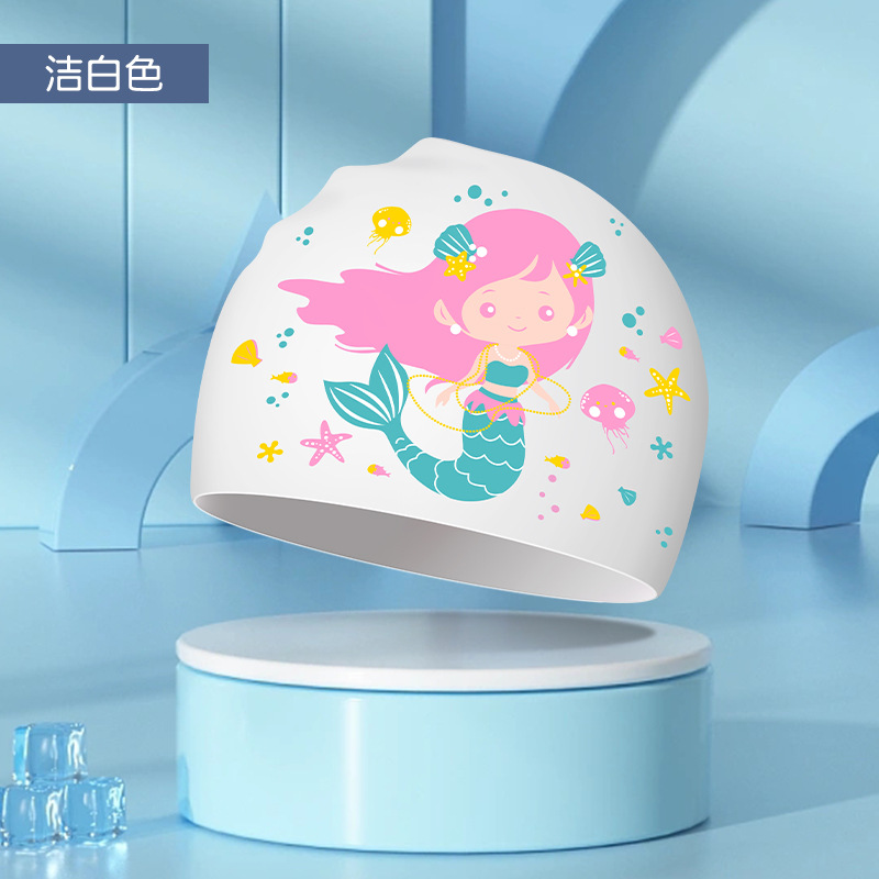 Kids Boys Girls Swim Cap High  - Swim Cap Silicone 评论和价格
