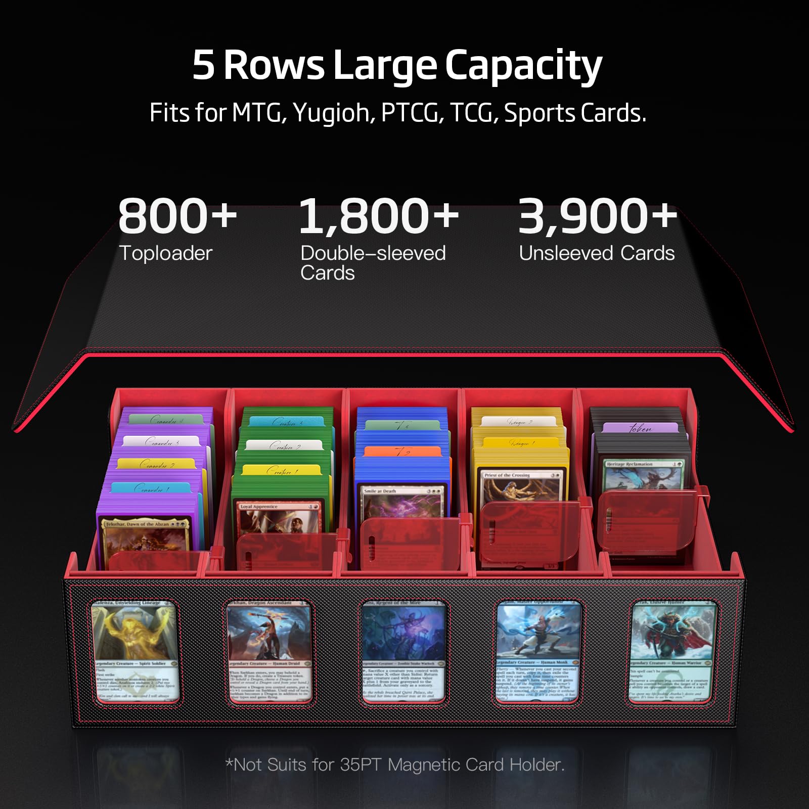 Trading Card Storage Box 5-Row - Sports Equipment Storage 评论和价格