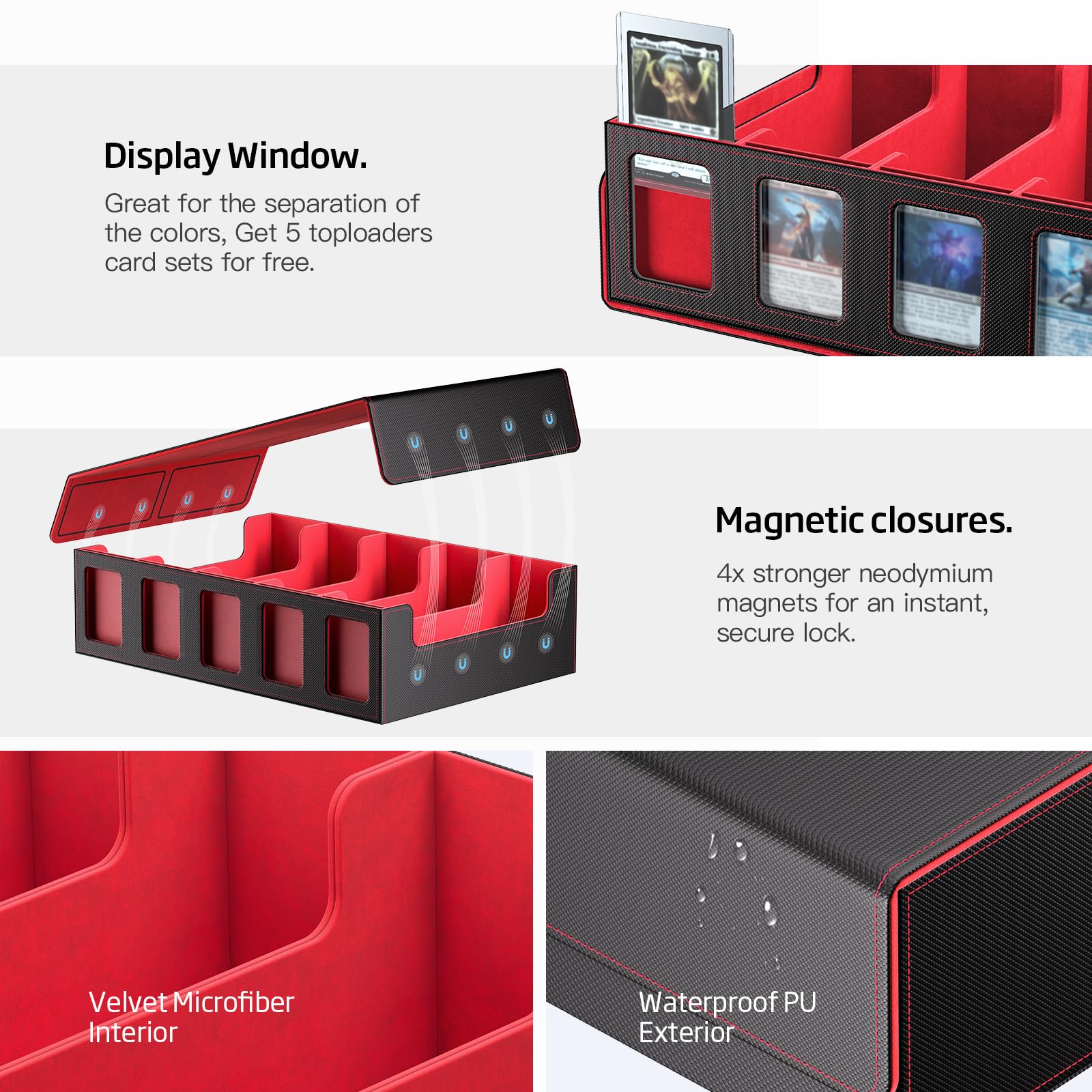Trading Card Storage Box 5-Row - Sports Equipment Storage 评论和价格