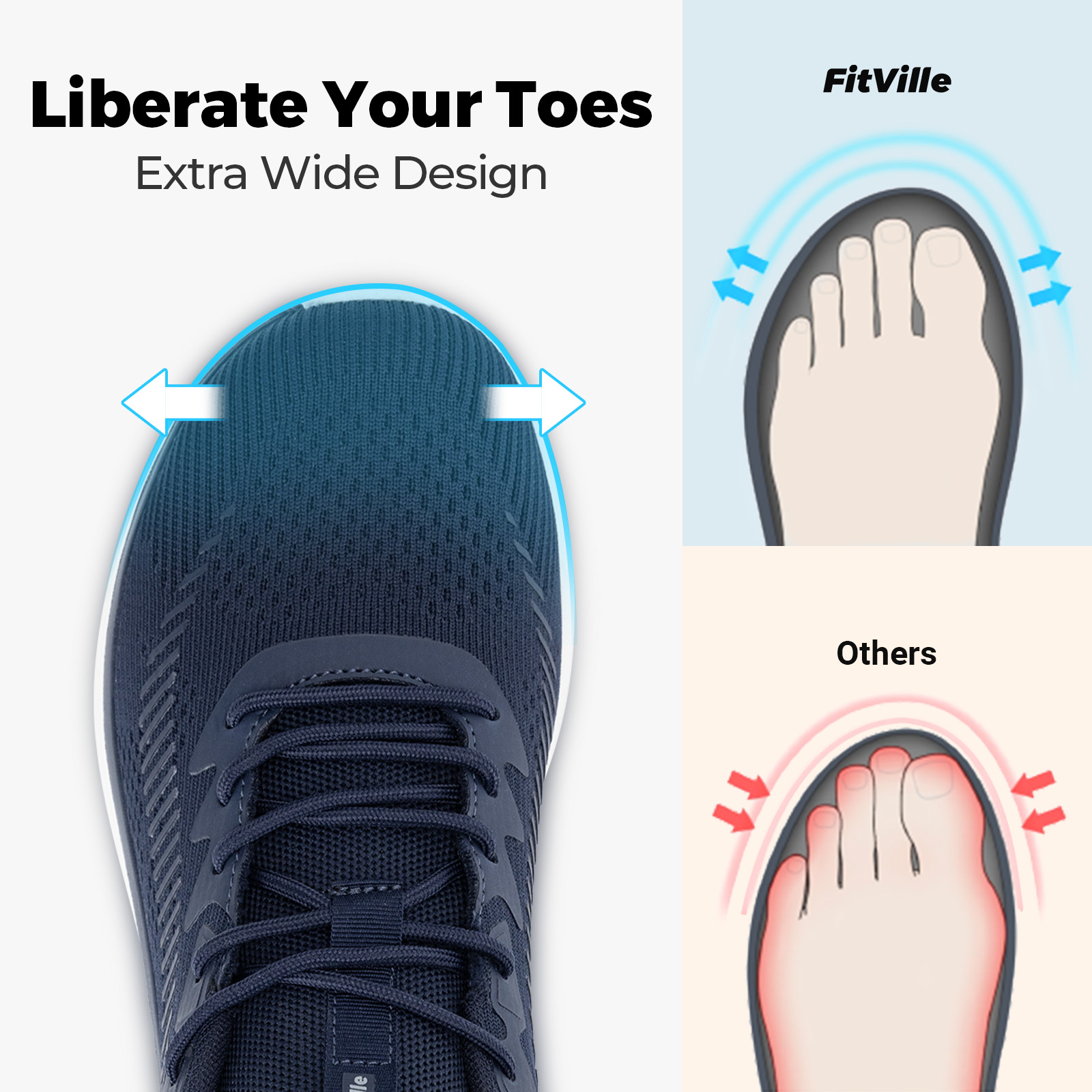 FitVille Men's Walking Shoes L - Sports Equipment For Running 评论和价格