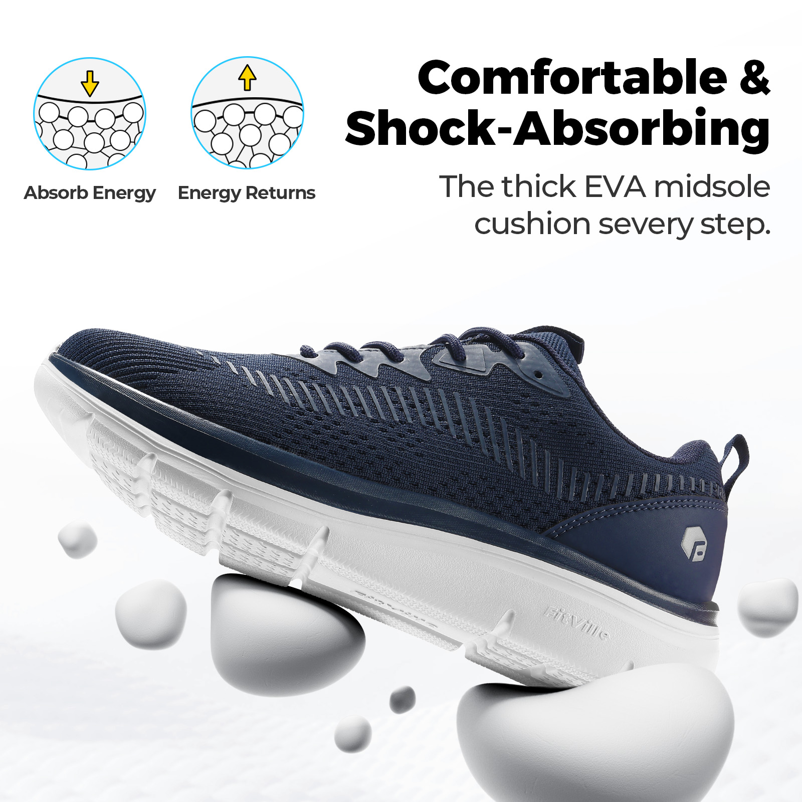 FitVille Men's Walking Shoes L - Sports Equipment For Running 评论和价格
