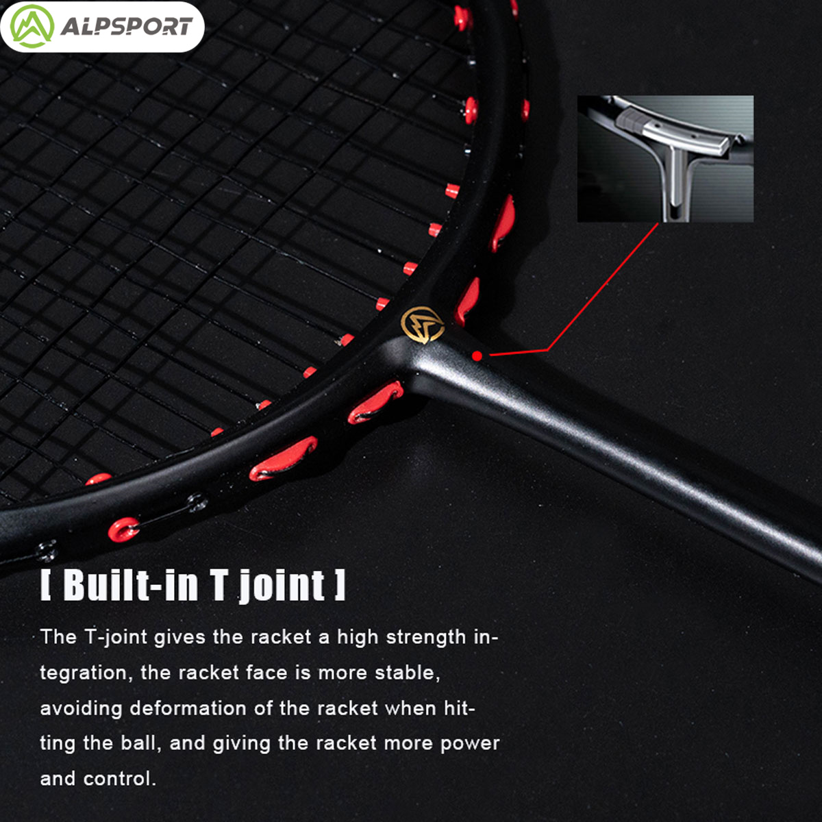 Alpsport MH-V5 5U 75g Wave Leg - Badminton Racket Carbon 评论和价格