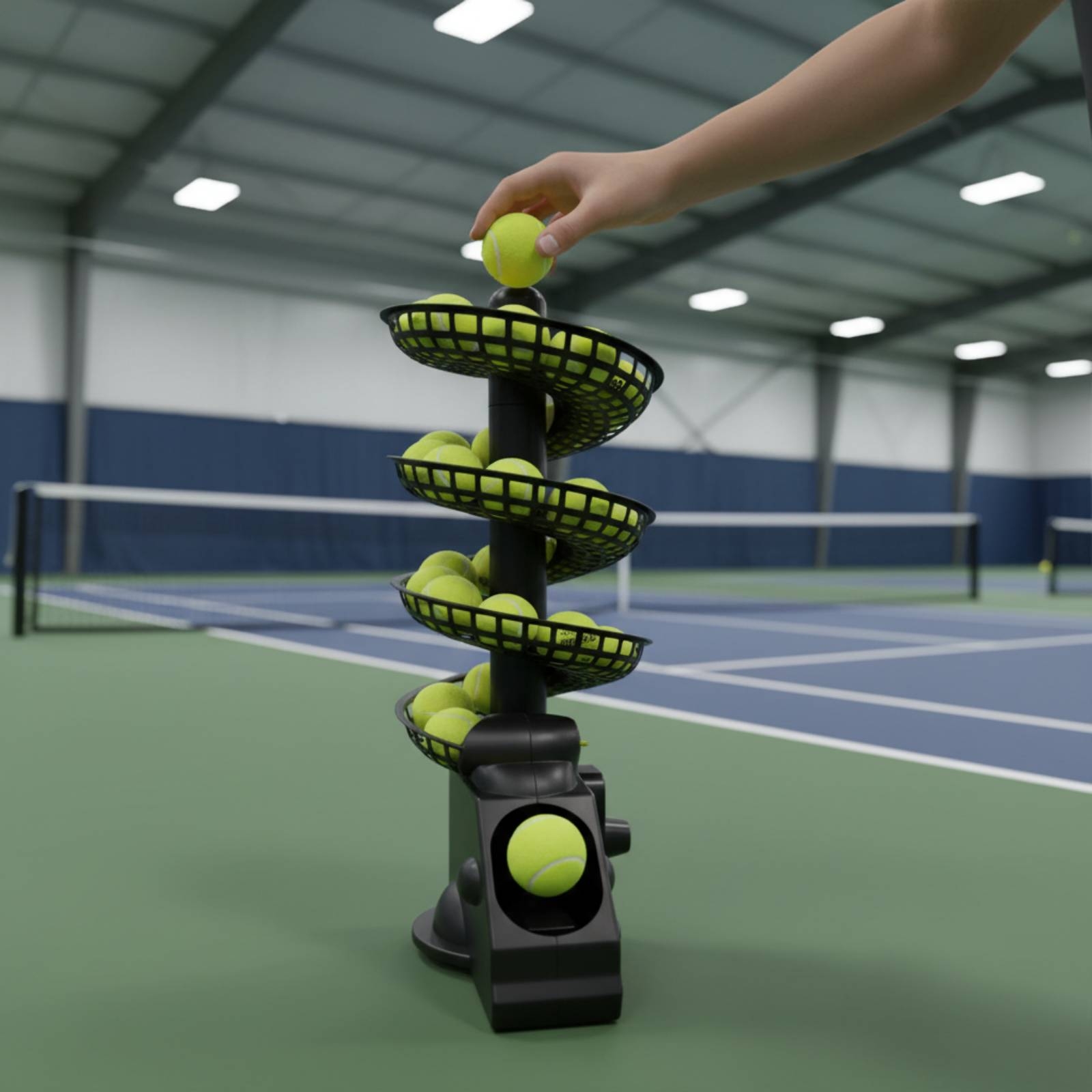 Portable Tennis Ball Machine M - Sports Equipment Training 评论和价格