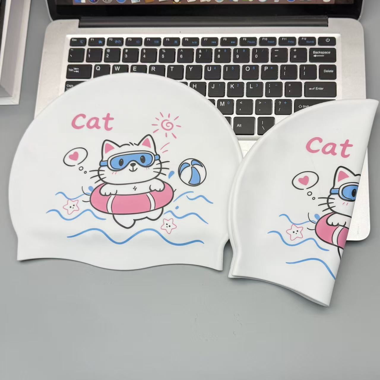 Cute Kitten Silicone Swim Cap  - Swim Cap Silicone 评论和价格