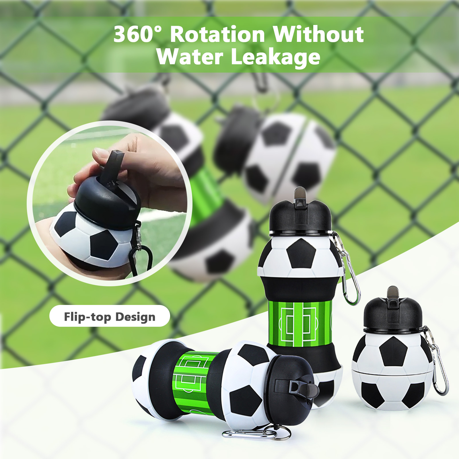 550ml Foldable Football Water  - Sports Equipment For Boys 评论和价格